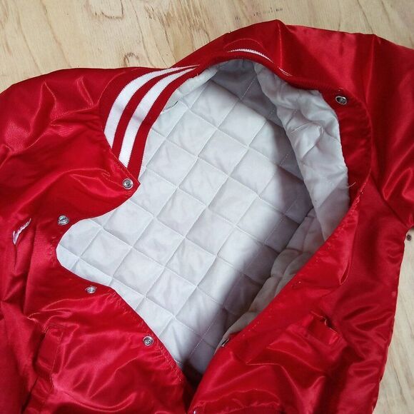 Deadstock Vintage DeLong Custom Alabama Crimson Tide Quilted Satin Bomber Jacket - Picture 5 of 5